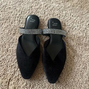 A New Day Black Women's Shoes with Rhinestone Strap